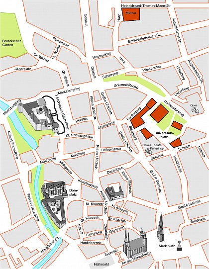 Stadtplan Halle Innenstadt